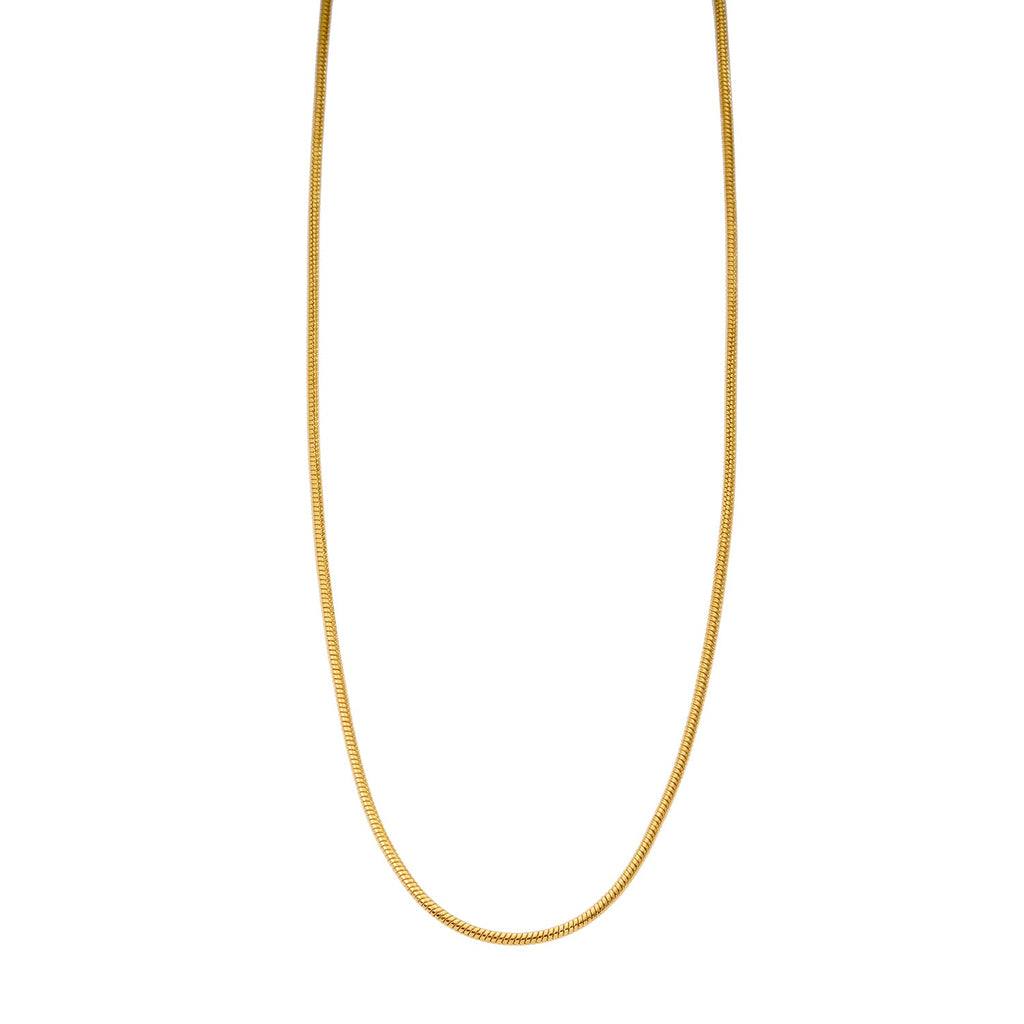 AYSHA: Dainty Snake Skin Textured Gold Chain Necklace