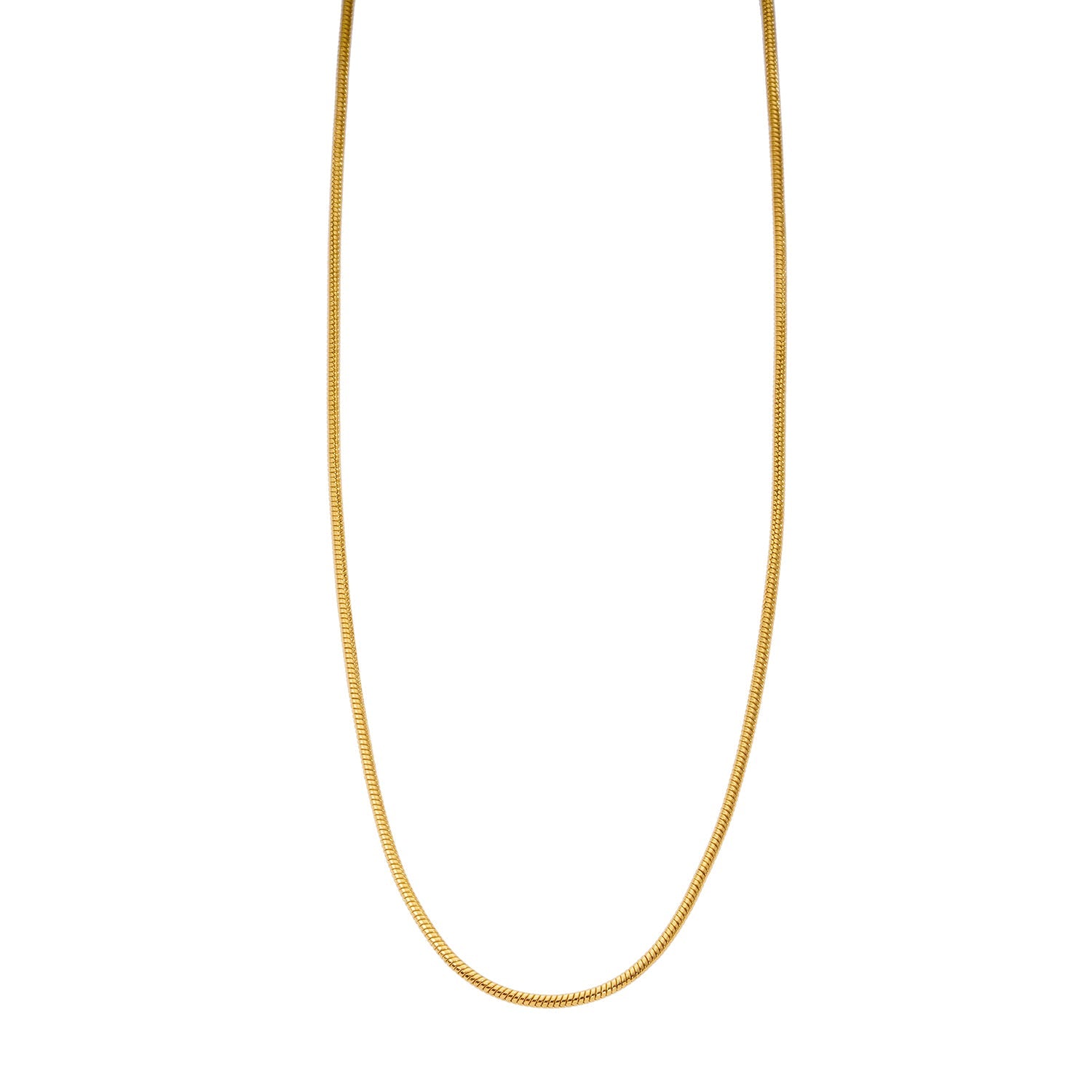 AYSHA: Dainty Snake Skin Textured Gold Chain Necklace