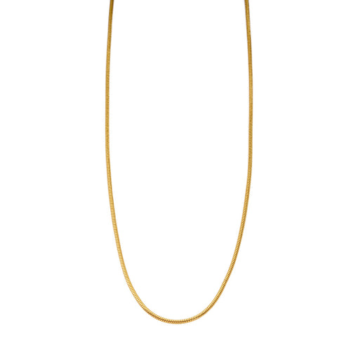 AYSHA: Dainty Snake Skin Textured Gold Chain Necklace