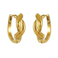 SIYAMI Gold: Sculpted Wave Hoop Earrings
